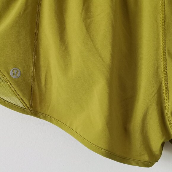 NWT LULULEMON GLDL Mustard Yellow 4 Way Stretch Lightweight Hotty Hot Shorts 10 - Picture 3 of 7
